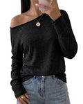 CHICME ESSENCE Couture Women's Casual Batwing Long Sleeve Knit Top