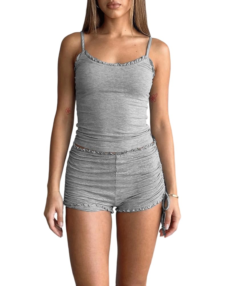 CHICME ESSENCE Womens Modal Pajama 2 Piece Sets Cami Top Shorts Set