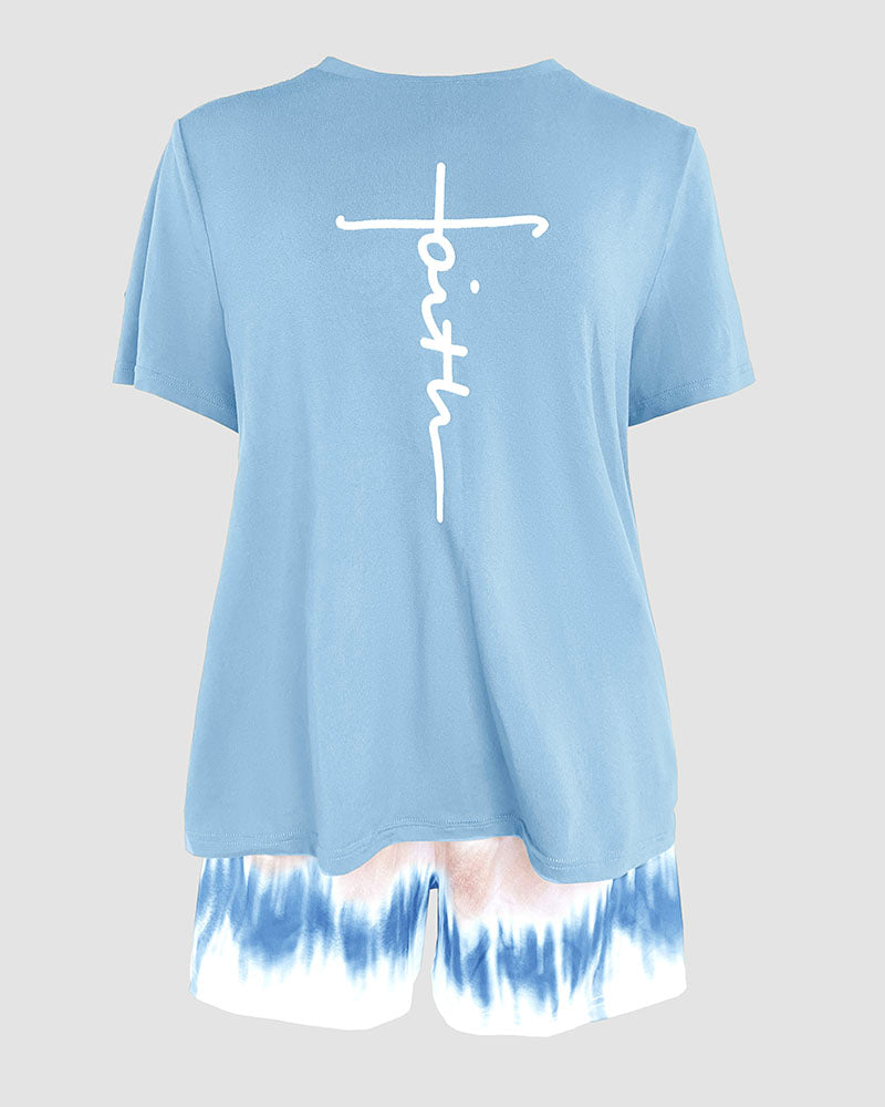CHICME ESSENCE Pajama Sets for Women 2 Piece Short Sleeve Tops and Soft Shorts Pjs
