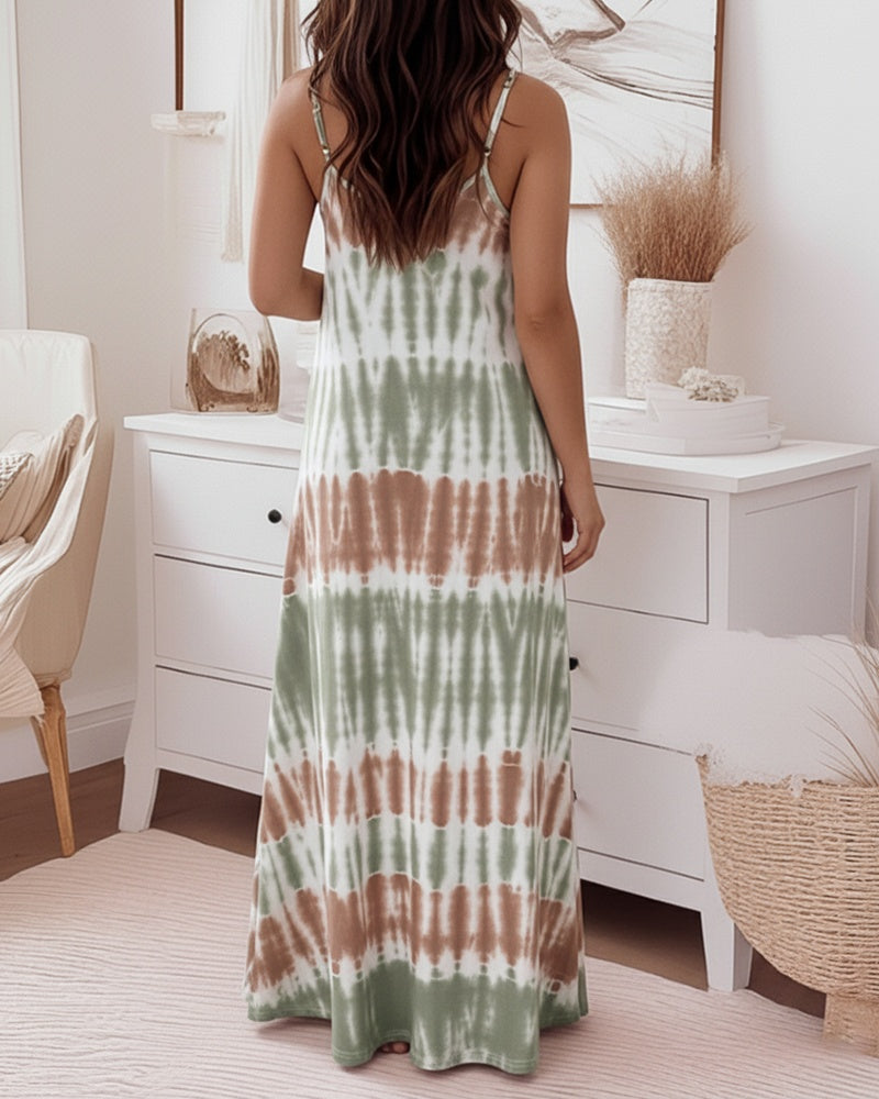 CHICME ESSENCE Womens Nightgown Sleeveless Lounge Dress with Pockets