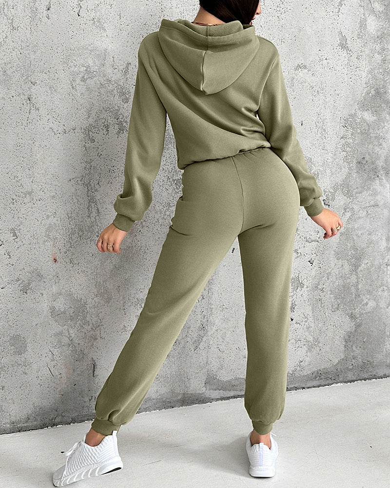 Argyle Textured Button Down Side Slit Long Sleeve Fleece Teddy Coat Hooded Jacket Warm Outwear