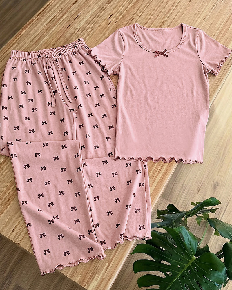 CHICME ESSENCE Womens Pajama Sets 2 Piece Loose Pants Pj Set