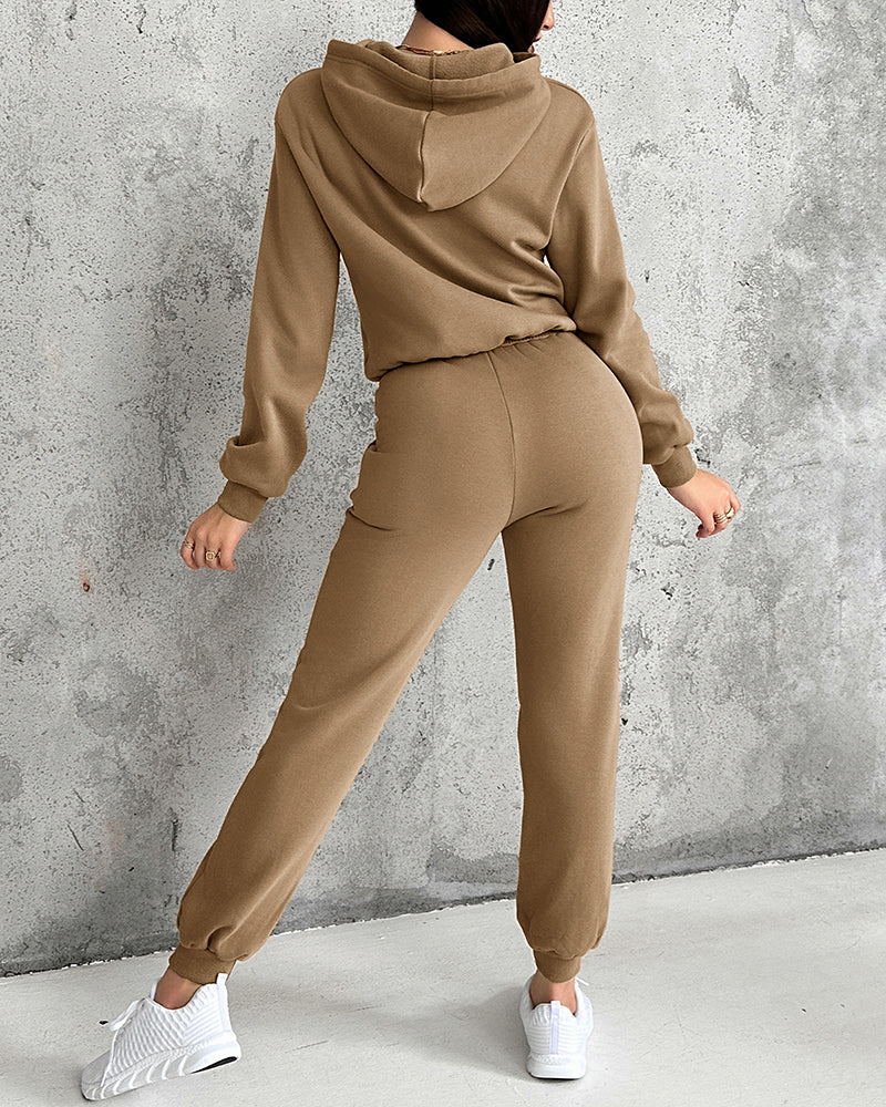 Argyle Textured Button Down Side Slit Long Sleeve Fleece Teddy Coat Hooded Jacket Warm Outwear