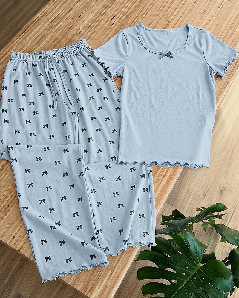 CHICME ESSENCE Womens Pajama Sets 2 Piece Loose Pants Pj Set