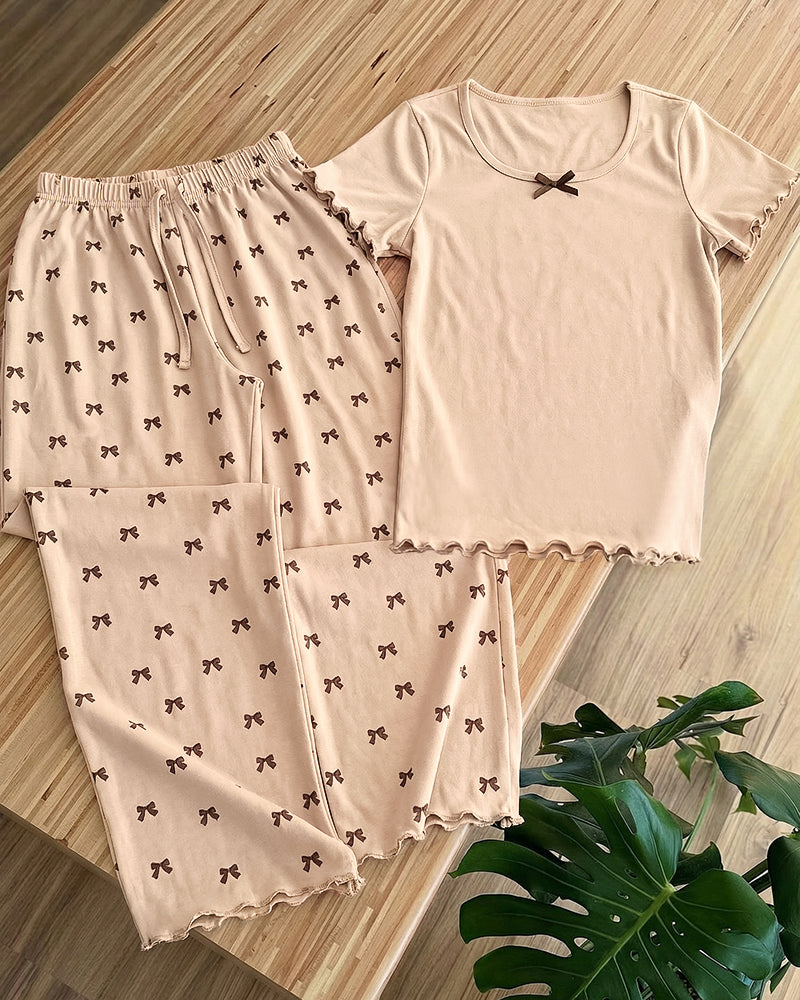 CHICME ESSENCE Womens Pajama Sets 2 Piece Loose Pants Pj Set