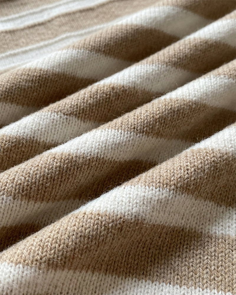 Women's Striped V-Neck Knit Vest Gold Button Sleeveless Sweater Tank Cropped Slim Fit Layering Top