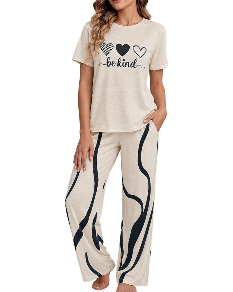 CHICME ESSENCE Womens Print Pajamas Sets with Pockets